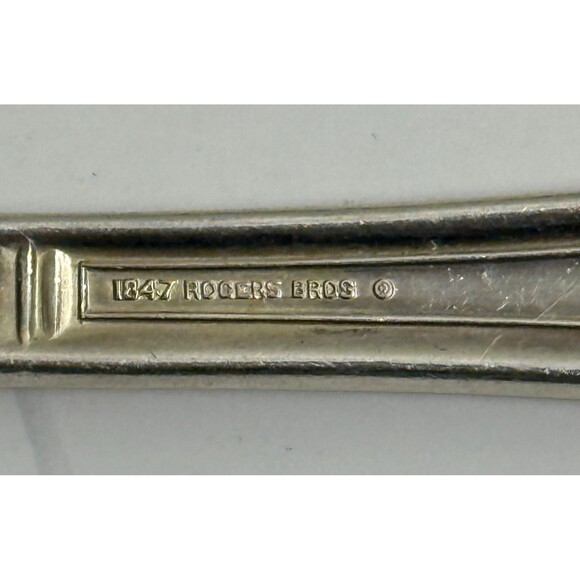 Lot 3 1847 Rogers Bros Silver Plated Serving Spoons Victorian Vintage Flatware‎ - Picture 4 of 5